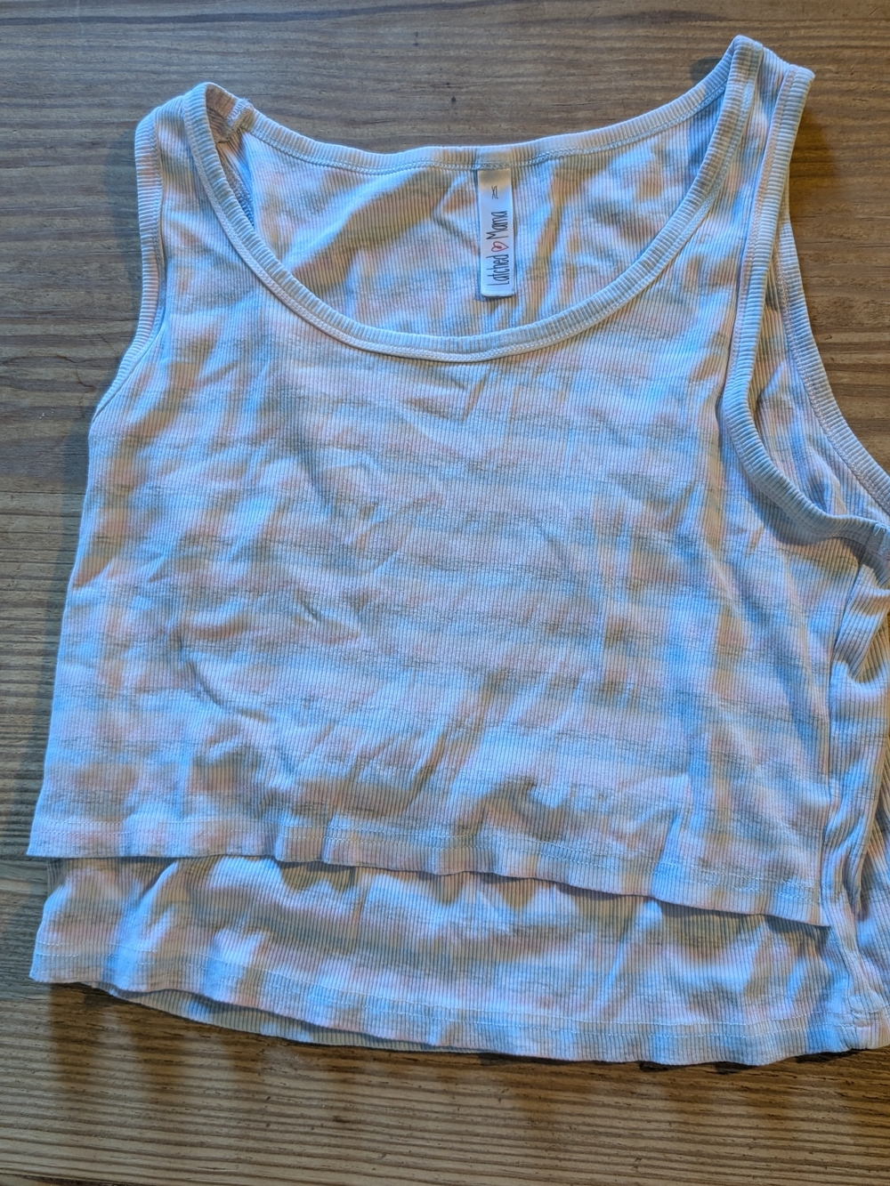 Latched Mama White Ribbed Crop Tank Top